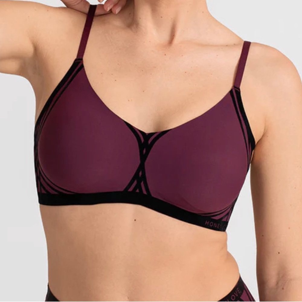 EUC Honeylove Fig Silhouette Bra - L